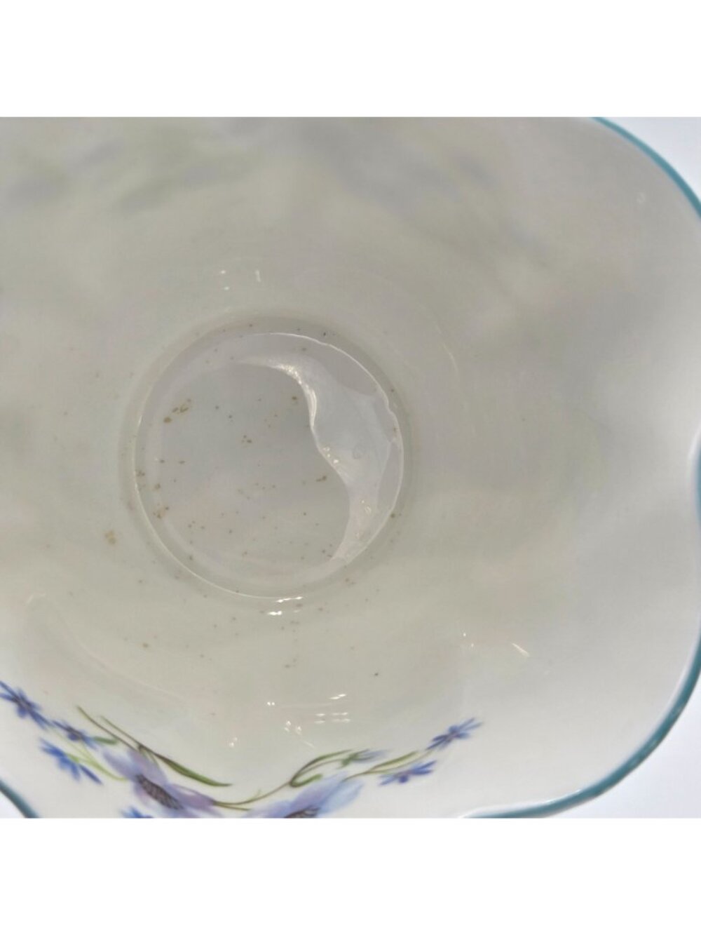 Shelley Blue Rock Dainty Set of 2 Flat Cup and Saucer Set Blue Trim Bone China - Picture 10 of 13